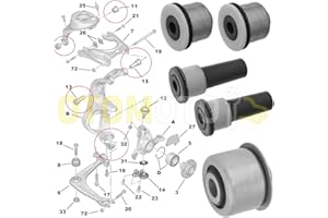 TEILEX GERMANY Kit brazo de suspensión delante compatible con CITROEN C5 compuesto por 5 autopartes