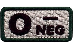 EMBTAO Type O négatif Groupe sanguin tactique Brodé Crochet et boucle d'attache Patch, Multitan