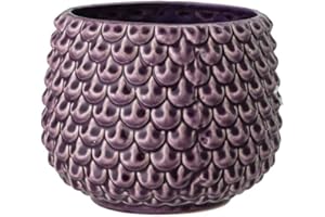 Nordring Ceramic Flower Pot Pino - colorful Planter, Pot for plants, sukkulents Size L (16,5 cm ø) Dia 6,5'' H 5'', Stoneware, purple