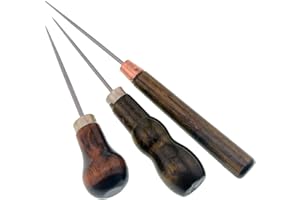 WSADZXC77 Punteruolo per Legno Punteruolo per Pelle Strumento Punteruolo Strumenti per Cucire In Pelle Punteruolo per Pelletteria Cuci un Punteruolo per Custodia In Pelle Foro Artigianato Fatto A Mano 3 Pezzi