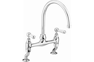 Bristan RS DSM C Renaissance Bridge Kitchen Sink Mixer Tap with Swivel Spout, Chrome