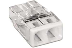 WAGO 100 Mini Bornes de Connexion Automatique 2 Entrées, Serre-joint