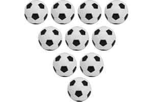 EYEPOWER table football Balls set 10 pcs | table soccer Ball 31 mm 16 grams | mini plastic Footballs black and white | non-slip surface