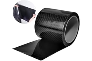 CENRONG Ochraniacz progu samochodu, naklejka na progi drzwi samochodowe z włókna węglowego, odporna na zarysowania, taśma, osłona drzwi samochodu, naklejka, próg, naklejka (10 cm x 500 cm)