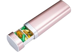 ‎BETIFE Betife Tablettenbox 7 Tage, BPA Frei Tägliche Pillendose, Wöchentliche Reise Medikamentenbox, Pillenbox für für Vitamine, Medikamente, Pillen, Tabletten Organizer für unterwegs (Rosa)