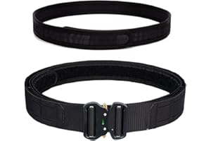 TWINFALCONS Ceinture Tactique Airsoft, Coupe Laser de Combat Avec Boucle Rapide et Intérieure Militaire 1000D Nylon Réglable Pour Homme Femme