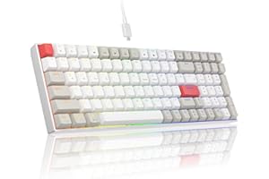 NEWMEN GM1000 Wireless Mechanical Keyboard NKRO,USB-C&2.4G&Bluetooth RGB backlit Programmable Hot Swappable Gaming Keyboard for Win&Mac&Android,US Layout,Gateron red switch