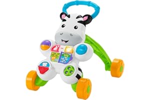 Fisher-Price Mon Trotteur Zèbre Parlant français pour apprendre à bébé à marcher, musique et activités d'éveil, emballage fermé, dès 6 mois, GXC30