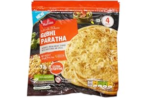 VEENAS Haldiram's Gobi Paratha | 400G | Cauliflower Paratha | Cauliflower Stuffed Flatbread | Spiced Grated Cauliflower Filling | Breakfast Food |Ready to Eat | 100% Fresh | Indian Origin