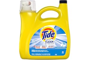 Tide Simply Clean & Fresh Liquid Laundry Detergent, Refreshing Breeze, 128 fl oz (3.78 L)