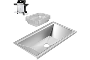 DcYourHome 99251 Grease Pan with Drip Tray for Old Weber Spirit 200 Series Spirit E/S-200 Spirit E/S-210 with Side Control Panel, Spirit 500 Grease Pan for Weber Genesis Silver A Grill Parts