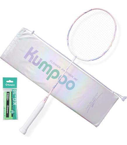 Raquette De Badminton En Fibre De Carbone OGEENIER GT5 PRO - Poids 4U (82g), Tension 24-30 Lbs - Pour Débutants Et Joueurs Occasionnels - 7