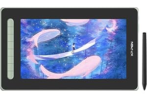 XP-PEN Artist 12 (2a generazione) Tavoletta grafica con schermo completamente laminato, 125% sRGB, penna digitale con X3 Smart Chip, compatibile con Android Chrombook Linux (Verde)