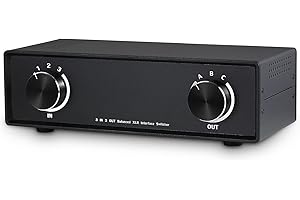 3 Way Stereo XLR Balanced Audio Umschaltbox Passive Manual Selector Switch Converter (XLR Interface 3-IN-3-OUT)