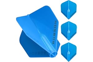 1 lot – Robson Plus – Ailettes moulées solides – Standard – Bleu – Avec carte de paiement Darts Corner