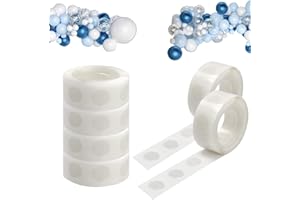 DYMHQ 600 pezzi di colla per palloncini, 3 rotoli autoadesivi per palloncini, trasparenti su entrambi i lati, rimovibili per matrimoni