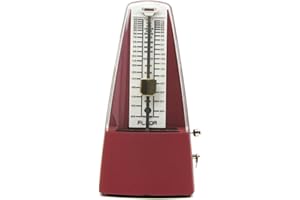 FLEOR Classic Triangle Tempo Métronome mécanique pour guitare et piano Rouge mat