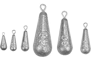 JJiaoLinin Jeu de Plomb Poire,56pièce Poids de Pêche Plombs Forme de Goutte Pêche Sinker Poids de Pêche Poids de Pêche 7g/ 10g/ 15g/ 20g/ 30g/ 40g Pêche Sinker pour Outil de Pêche en Plein Air