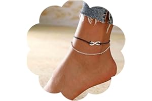 Yheakne Boho Stratificato Infinito Cavigliera Oro Satellite Bracciale Cavigliera Retrò Nero Corda Catena Cavigliera Personlized Estate Piede Catena Gioielli Per Le Donne E Le Ragazze Regali (oro)