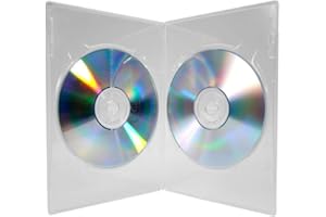 Four Square Media 25 X Double Slimline DVD Clear Case 7mm Spine - Pack of 25