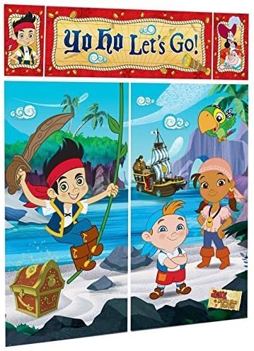 Disney Jake and the Neverland Pirates Scene Setter Birthday Party Wall Decoration Kit Poster Banner Yo Ho Vinyl