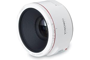 YONGNUO YN50mm F1.8 II - Lente blanca compatible con Canon