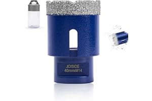 JOISIDE Broca de diamante con 40 mm x M14,Broca para azulejos, gres porcelánico, para cerámica, granito, vidrio, porcelana, amoladora angular
