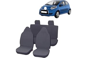 GPDESIGN COPRISEDILI GRIGIO PER CITROEN C1 / TOYOTA AYGO/PEUGEOT 107 IN COTONE GRIGIO (PEUGEOT 107)