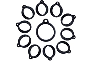 GORGECRAFT 20 Anillo de Goma de Silicona Antipérdida de 16mm de Diámetro Color Negro No Perdido Soporte Ajustable Multiusos Colgante para Collar Cordón Bolígrafos Dispositivo Llaveros Suministros