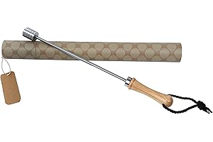 INDIAN STORE 24 Bierstachel Beerspike Beer Caranelizer Bierkaramellisator Bierwärmer Echte Holz Griff, 100% Lebensmittel geeignete und rostfreiem Edelstahlkugel