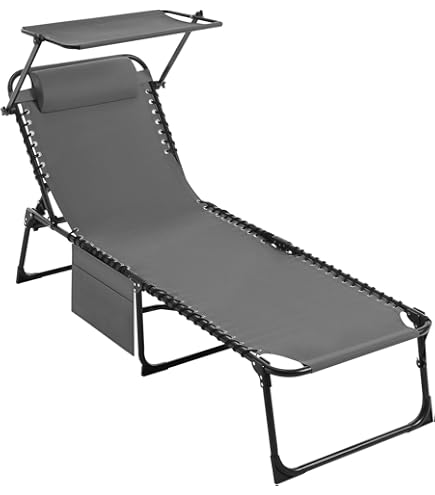 Lettino Mare Totò Piccinni KAMP Leggero, Pieghevole Con Cuscino