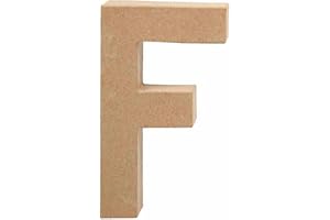 Creativ - Lettera F in cartapesta, 20,5 cm