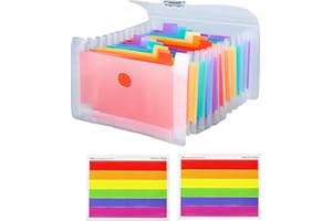 NEKAPLO 3 Pockets A6 Flashcard Organiser with Sheets – Portable Storage for Index Cards, Study Materials, and Notes