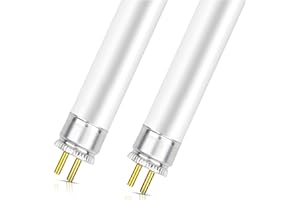 LevoLutz T5 8W 12" Fluorescent Tube, 4000K Cool White (300mm Length), High Efficiency Lamps for Strip Lights, Kitchen, Bathroom and Emergency Lighting, Pack of 2