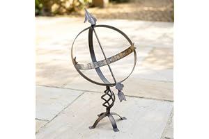 DanDiBo Solur av metall, smidesjärn, väderbeständig, höjd 72 cm, bronsfärg