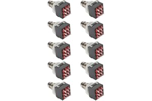 Mintice™ 10 sztuk 3PDT 9-biegunowe pudełko z efektami gitarowymi przełącznik nożny True Bypass Metal czarny