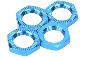 Dilwe Écrous de Roue, Écrous de Roue en Alliage d'aluminium compatibles avec Voiture 1/8 RC(Blue)