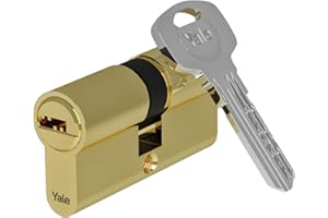 Yale 110723040040201 Cilindro de seguridad S1000 Latonado 30 x 40 mm Llave - Llave Leva Larga