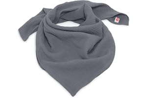 nanito Schal Halstuch Babyhalstuch Kinderschal Musselin Musselintuch Farbwahl Kinder Kinderhalstuch Baby Junge Mädchen Spucktuch Tuch 100% Bio Baumwolle 45 x 45 cm