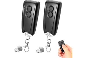 GLITFIX Garagentoröffner Fernbedienung für EcoStar RSE2, RSC2,433,92 Mhz Handsender für EcoStar Liftronic 500/700/800, Portronic D2500/D5000/S4000,Schwarz (2 Stück)