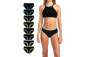 TIICHOO Girls Pants Soft Cotton Knickers for Teen Girls 8-16 Years Underwear Briefs 8-Pack