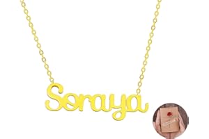 Only faith Collar para mujer con nombre personalizado Acero inoxidable Cadena colgante joya personalizada especial para amigas, novios
