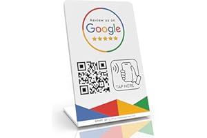 MESSAGENES Support pour avis en méthacrylate - QR & NFC Tap Stand - Support Laissez-nous un commentaire - iPhone & Android - Prise en charge de mes commentaires - Configuration à la maison