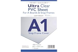 VESEY GALERY A1 Snap Frame Protective Clear Acetate Cover. 400 Micron. by Vesey Gallery® (3)