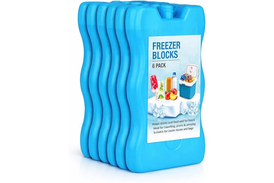 1ABOVE FREEZER BLOCKS FAMILY PACK FOR COOL BOX BAGS REUSABLE LONG LASTING KEEPS FOOD AND DRINKS COOL LUNCH BOXES OUTDOOR BEAC