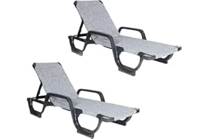 CREVICOSTA QUALITY MARK MARCAS DE CALIDAD Lote 2 Tumbonas Lena Reciclable. para jardín, Patio, Piscina, Playa, terraza, áticos... Mobiliario para Interior y Exterior (Cinza-Antracita)
