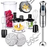 LEHMANN Chopsui 7-in-1 Multifunction Hand Blender, 1200 W Power, Stainless Steel, 8 Adjustable Speeds + Turbo Function, 9 Acc