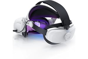 YOGES 5000mAh Batterie Head Strap kompatibel mit Oculus Quest 2, Meta Quest 2, Wiederaufladbar Verstellbarer Kopfgurt Super Weicher Schaumstoff und Hautfreundliches PU Headstrap für Quest 2 Zubehör