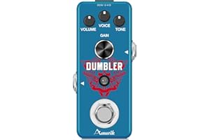 Amuzik Guitar Dumbler Pedal Analog Dumbler Overdrive Pedals For Electric Guitar With Medium Low Distortion Mini Size True Bypass
