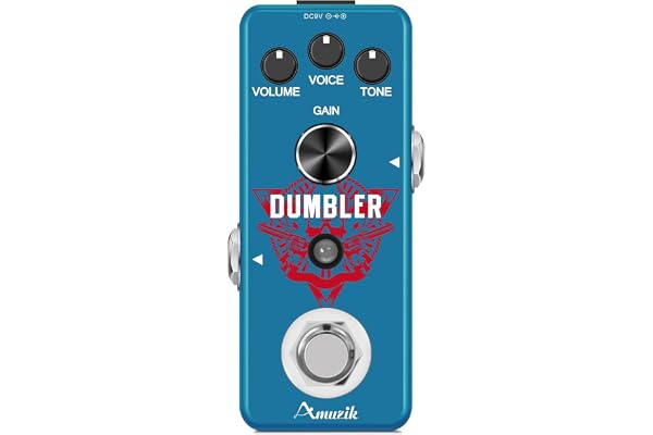 Amuzik Guitar Dumbler Pedal Analog Dumbler Overdrive Pedals For Electric Guitar With Medium Low Distortion Mini Size True Bypass